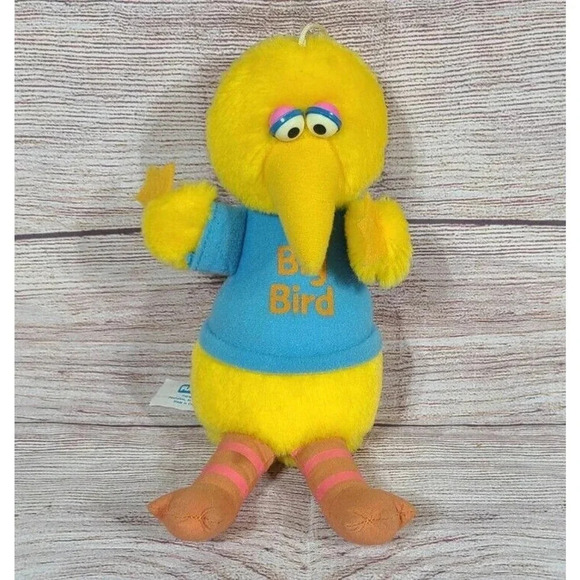 Playskool Other - Vintage Playskool Sesame Street Plush Big Bird Stuffed Animal Yellow 9" 1982